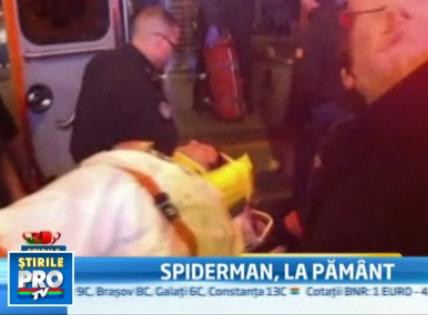 Omul Paianjen, cat pe ce sa-si piarda viata! A cazut in gol de la 9 metri