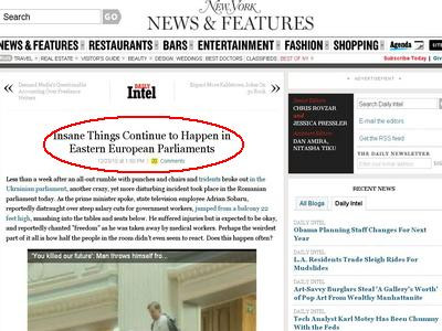 Presa internationala despre incidentul din Bucuresti: "Parlamentul groazei"