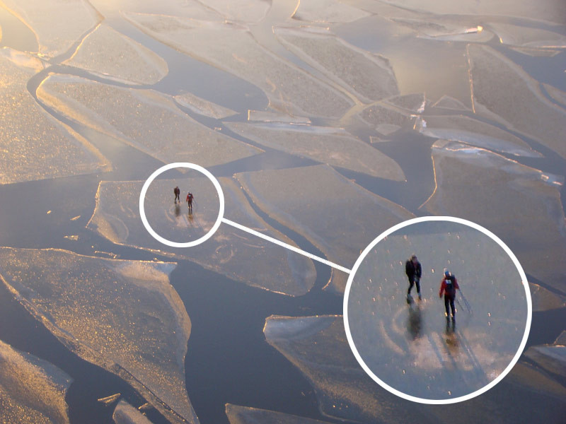 S-au facut sloi cand au vazut ca gheata se topeste sub patinele lor. FOTO