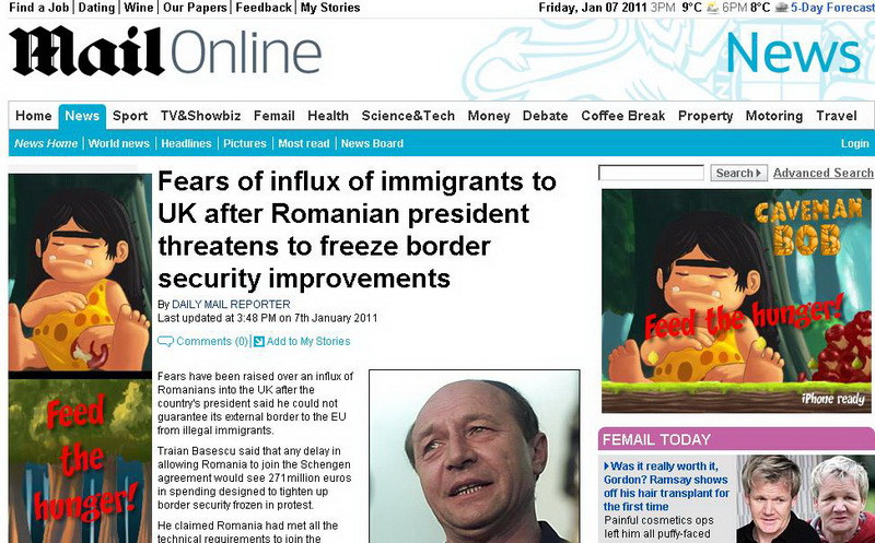 Daily Mail: Sunt temeri legate de un aflux al imigrantilor romani