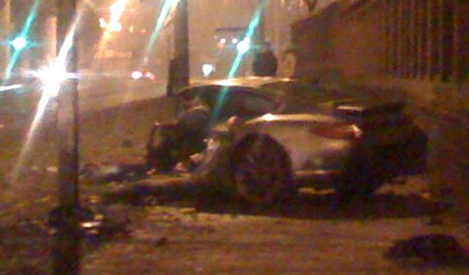 Accident cu un Porsche la 300 KM/H! Vezi ce a mai ramas din masina! FOTO