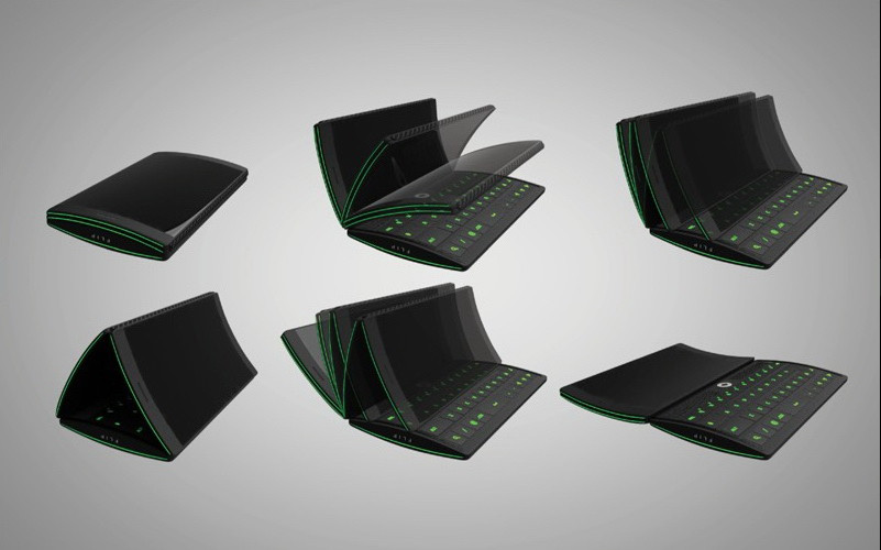 Flip-phone, aparatul viitorului: trei ecrane, posibilitati nenumarate.VIDEO