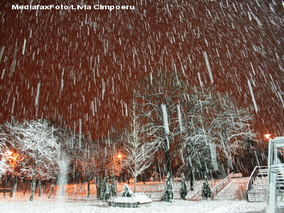 Ninsoare si viscol in Polonia. Mii de case au ramas fara curent