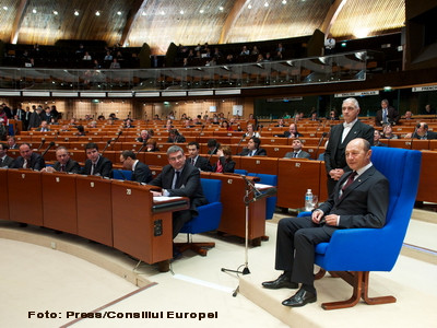 Traian Basescu la Strasbourg
