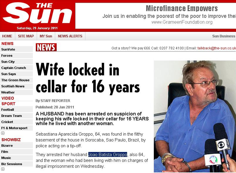 Nebun de legat. Si-a tinut sotia inchisa in beci 16 ani. Motivul e uluitor