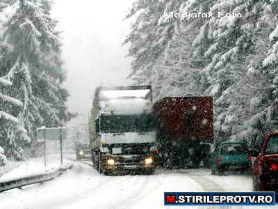 Iarna nu se lasa: probleme in trafic si temperaturi sub -10° C