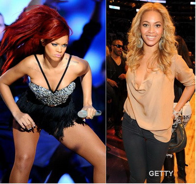Beyonce vs Rihanna. Cine e mai cool la NBA All -Star Game? FOTO