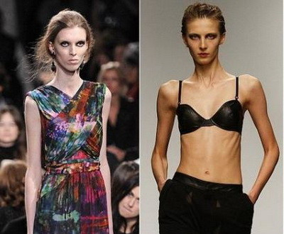 Modelele anorexice au revenit in forta la Saptamana Modei de la Londra FOTO