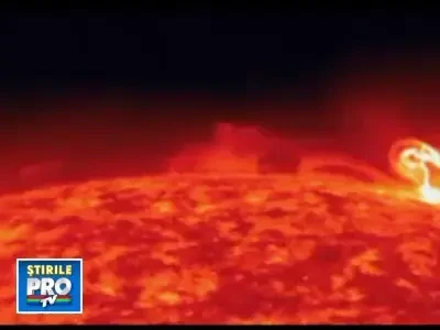 Imagini spectaculoase cu o noua explozie solara: 24 februarie 2011