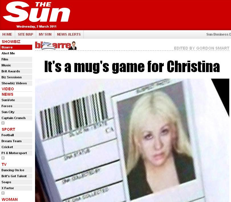 Fotografia Christinei Aguilera in sectia de politie a aparut pe net. FOTO