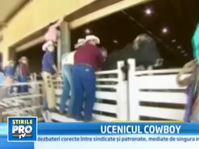 Nu le-a dat mustata, dar calaresc tauri. Copiii din SUA, pasionati de rodeo