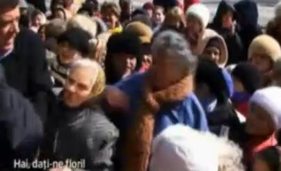 Batalia bunicutelor. S-au calcat in picioare pentru o azalee gratis