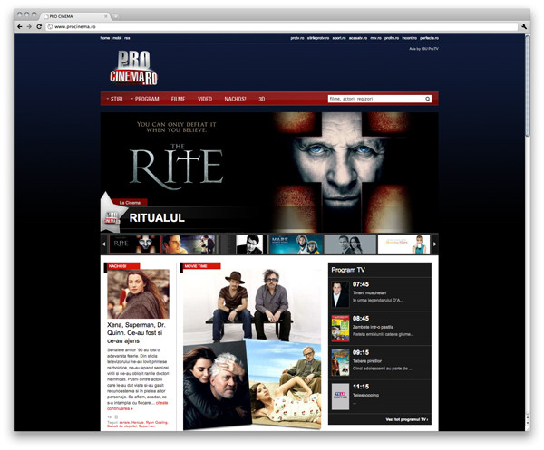 Astazi se lanseaza noul site www.procinema.ro