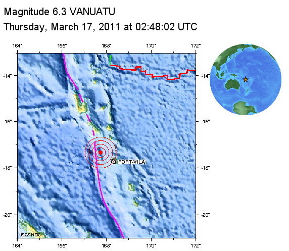 Cutremur de 6,3 in Pacific. Nu s-a dat alerta de tsunami
