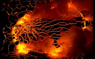 Imaginea Iadului. Vulcanul care ar putea inghiti un oras intreg. FOTO