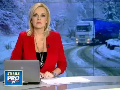 TIR-uri blocate in zapada pe Valea Prahovei. Cum va fi vremea de Paste