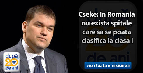 Cseke despre pacienta din Baneasa si taxa pe fast food la "Dupa 20 de ani"