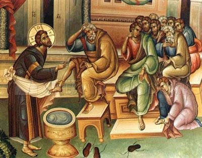 Inaltii prelati au spalat picioarele a 12 copii, dupa modelul lui Iisus
