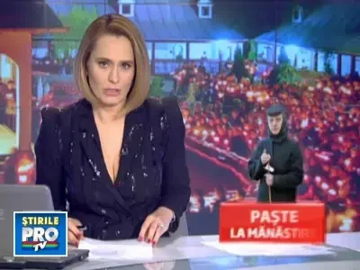 Sute de romani au ales sa sarbatoreasca Invierea Domnului la manastire