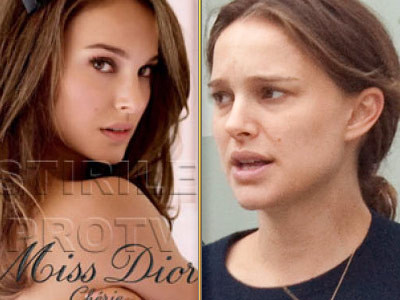 Unde e Miss Cherie? Natalie Portman fara machiaj. FOTO