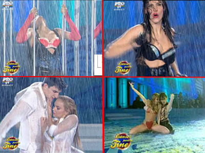 Cele mai sexy in ploaie: concurentele de la "Dansez pentru tine" VIDEO