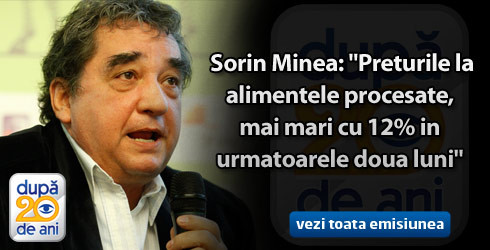 Preturile la alimentele procesate, mai mari cu 12% in urmatoarele doua luni