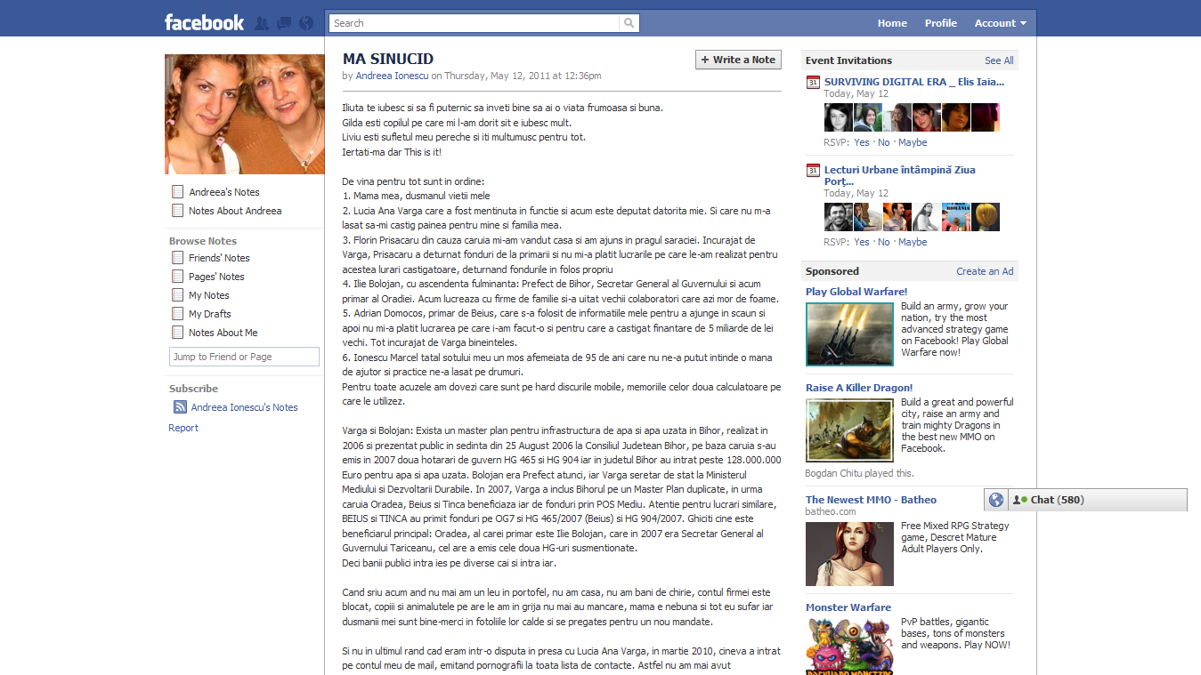 'Si-au batut joc de mine'. Ce spune romanca care a anuntat ca se sinucide