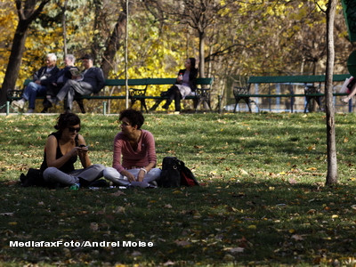 Cismigiu, "capitala primaverii". Lebede si pauni, intr-un parc de poveste