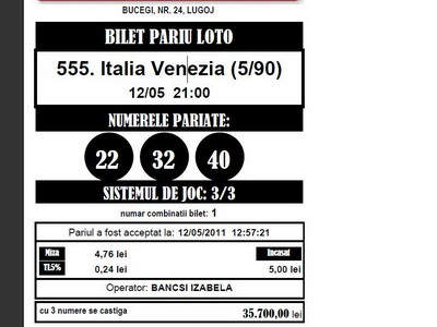 Pariu la loto