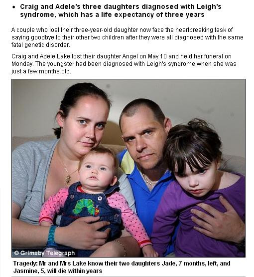 Drama unei familii. Le mor toti copiii din cauza unei boli incurabile