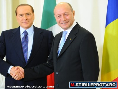 Silvio Berlusconi la Bucuresti: Italia sustine Romania pentru aderarea la spatiul Schengen