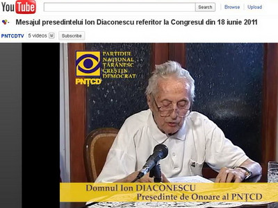 Taranistii digitali. La aproape 95 de ani, Ion Diaconescu cheama PNTCD-ul la congres, de pe YouTube