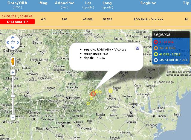 Cutremur de 4.0 pe scara Richter azi in Vrancea. L-ai simtit?