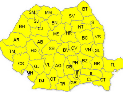 Avertizare meteo 25-25 iunie