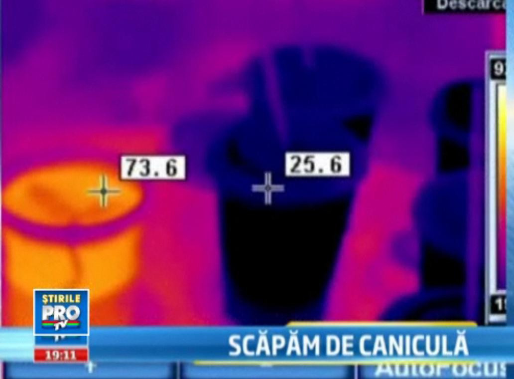 Canicula vazuta cu o camera de termoviziune. De ce paharul rece nu ne ajuta sa ne racorim. VIDEO