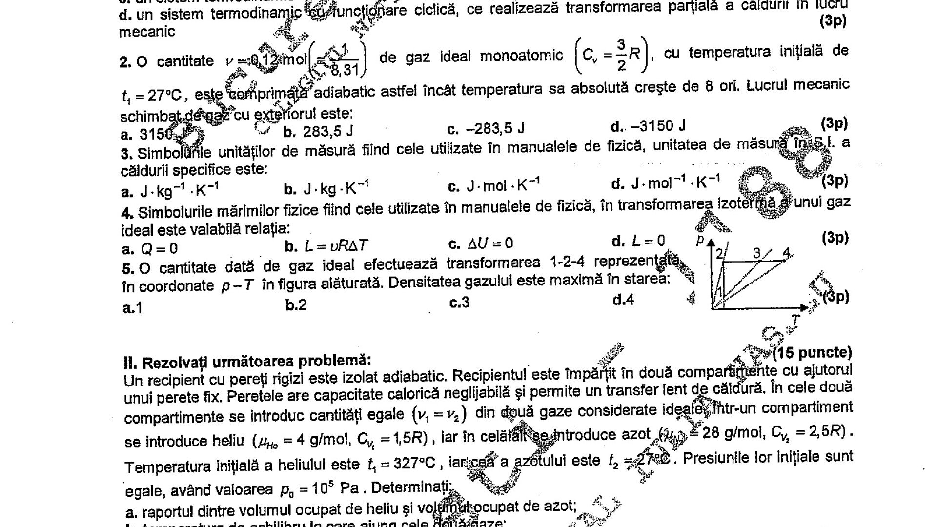SUBIECTELE LA FIZICA - BACALAUREAT 2011