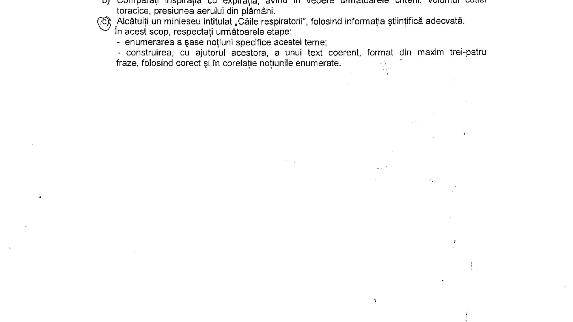 BAC 2011: SUBIECTELE LA BIOLOGIE VEGETALA SI ANIMALA