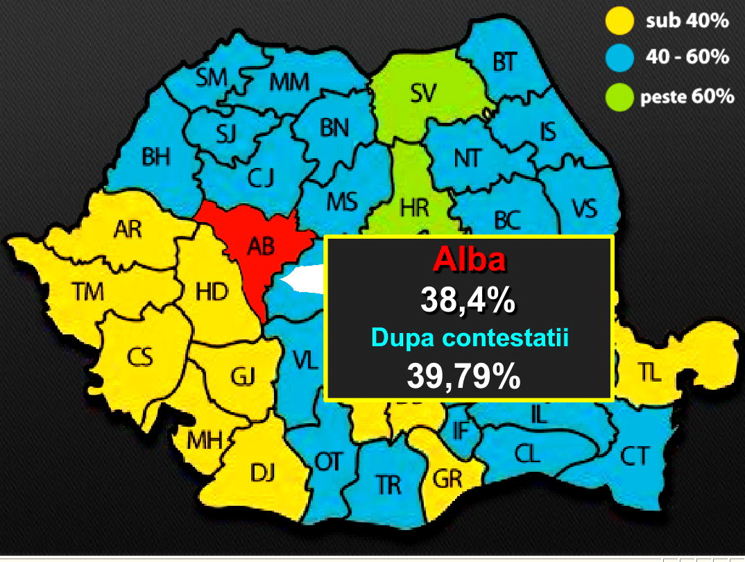 HARTA REZULTATE FINALE BAC 2011. Iata noile procente de promovare, pe judete