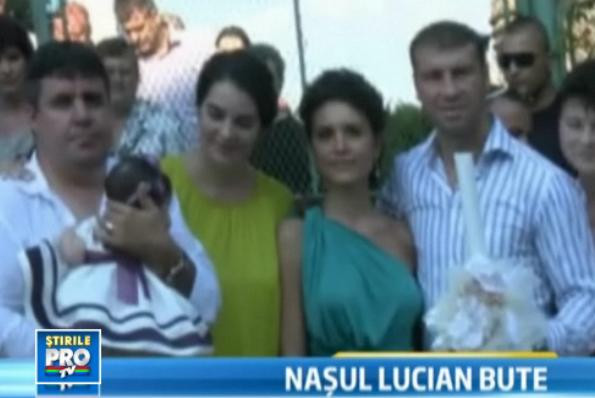 Emotii mai ceva ca in ringul de box. Lucian Bute a fost nas de botez