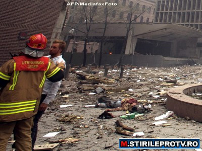 Tragedia de la Oslo in IMAGINI FOTO: "11 septembrie" al Norvegiei. Toata tara este in doliu