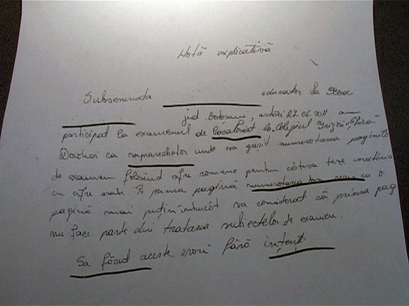 "Supravechetorul" de la "Bacalaoriat" care n-ar trece clasa I: "Sa facut aceste erori fara intenti"