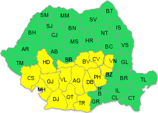 Cod galben de ploi torentiale si vijelii. Ce zone vor fi afectate