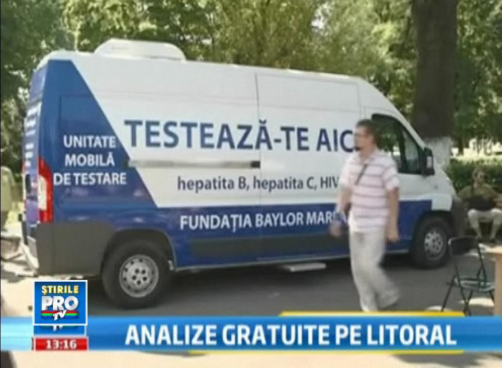 Turistii de pe litoral care uita sa se protejeze se pot testa gratuit la un laborator mobil