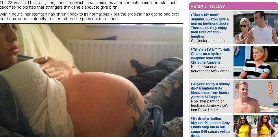 Arata ca o femeie gravida, dar nu e. Medicii nu au nicio explicatie pentru ce i se intampla