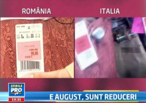 Reduceri de 80%, dar produsele "tot sunt scumpe". De ce hainele sunt mai ieftine in Italia