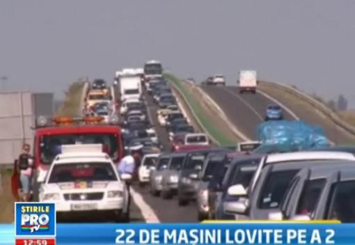 50.000 de masini au trecut spre mare, in 24 de ore. 22 au fost implicate in accidente