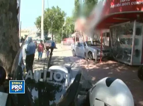 Cascadorie incredibila facuta de o soferita in Capitala. Iata cum a ajuns la service