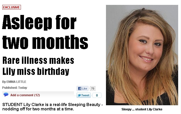 Fata care a ratat Craciunul, Anul Nou si majoratul, pentru ca doarme cate DOUA LUNI