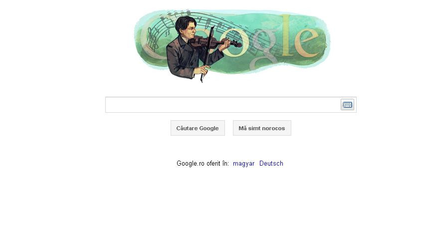 Google il omagiaza pe George Enescu, la 130 de ani de la nasterea compozitorului