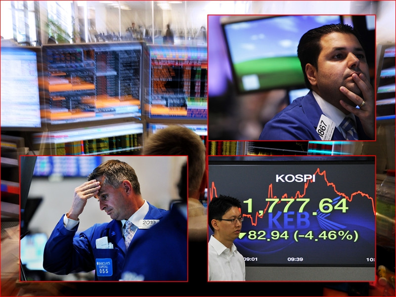 Bursele, in scadere pentru a treia zi la rand. Teama de o criza bancara zguduie Europa